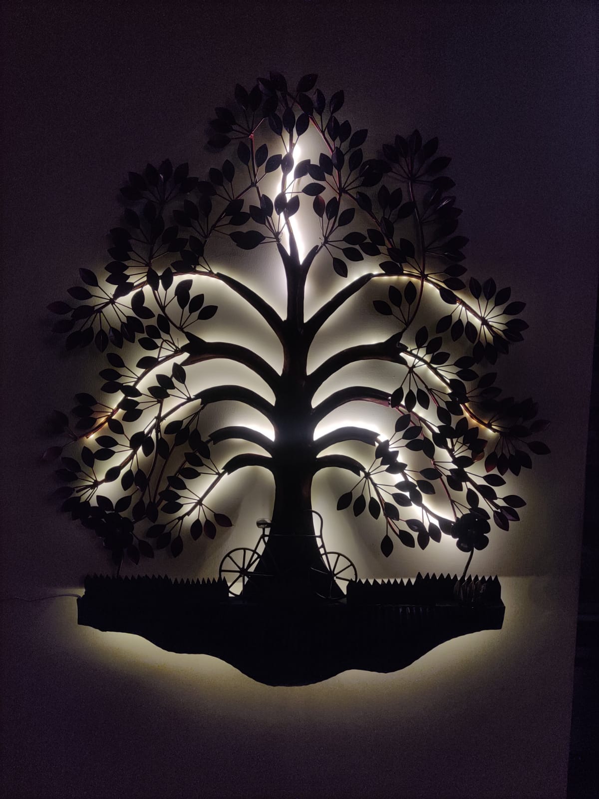 Pink Cycle Tree Wall Decor 32*2*50-V Home Decor