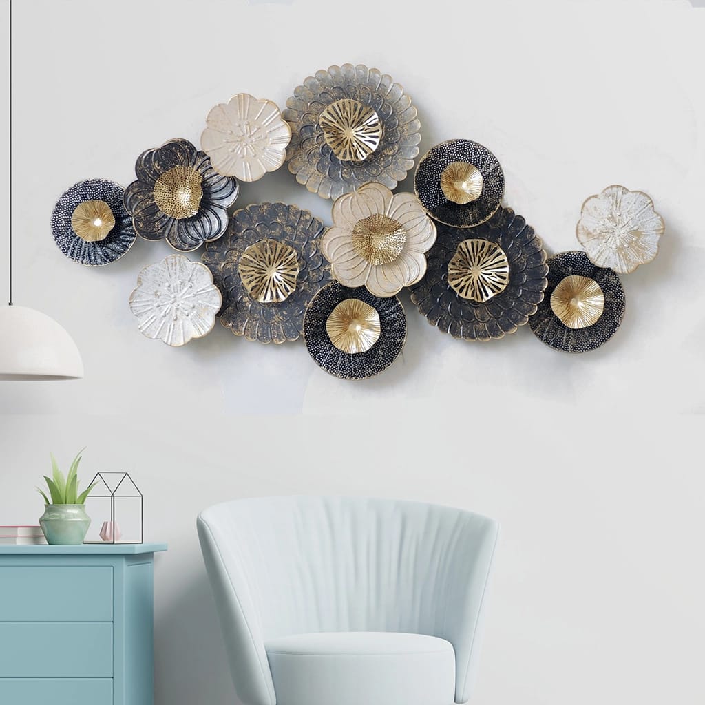 Emboss Flower Wall Decor 48*24-V Home Decor