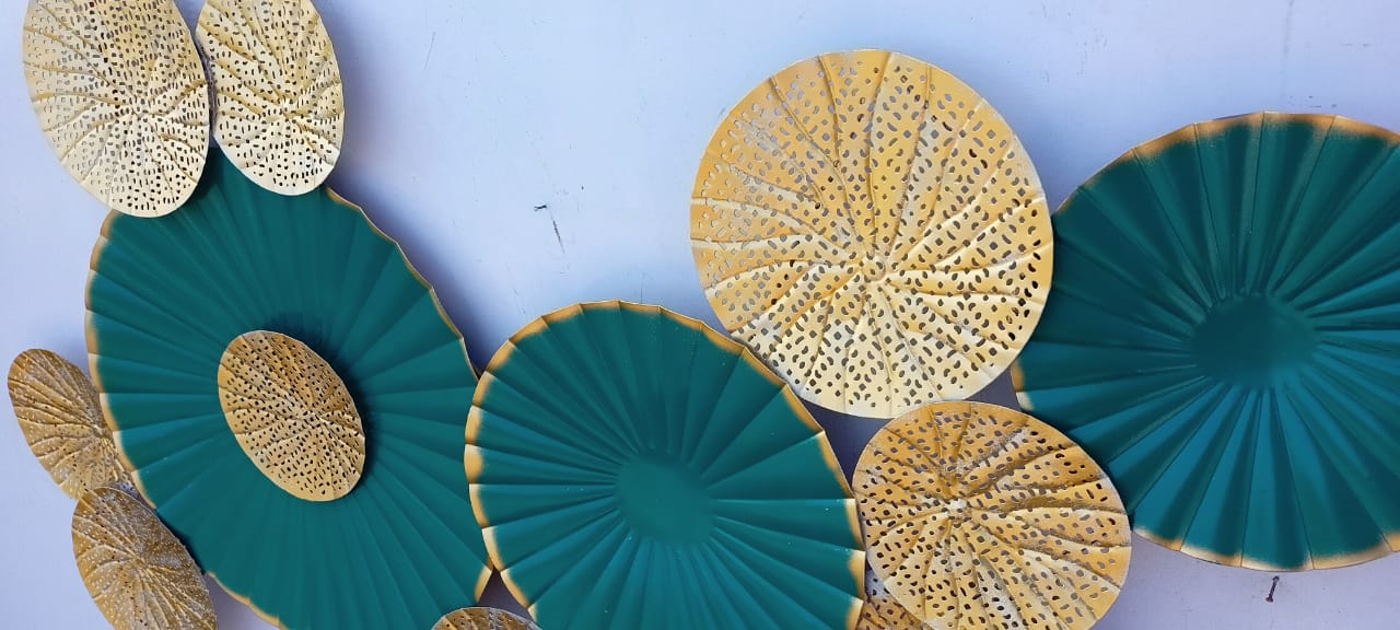 Golden Green Flower 27*48-V Home Decor