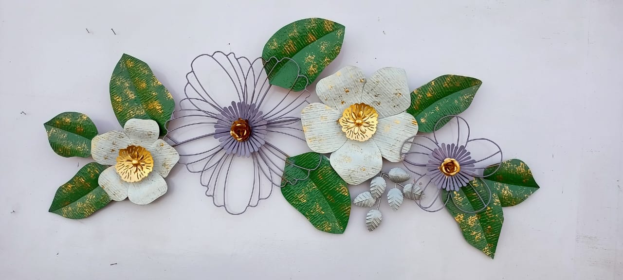 White hibicus Flowers wall Decor 22*48-V Home Decor