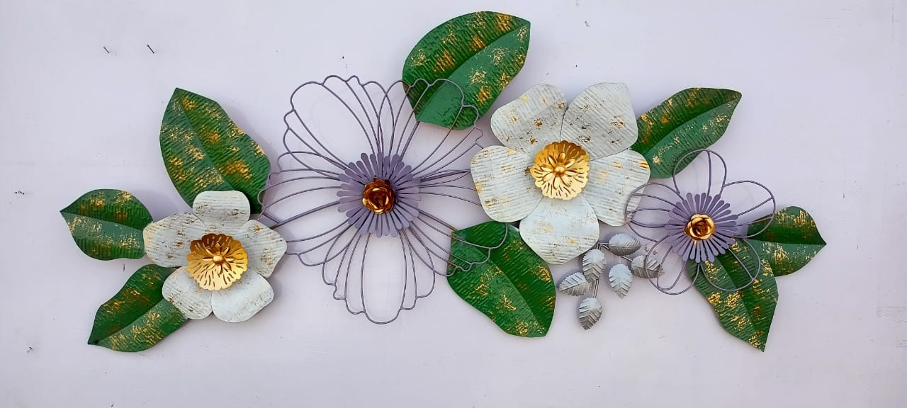 White hibicus Flowers wall Decor 22*48-V Home Decor