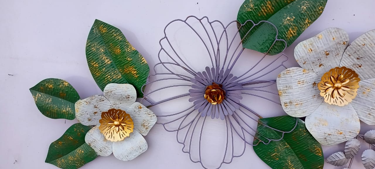 White hibicus Flowers wall Decor 22*48-V Home Decor