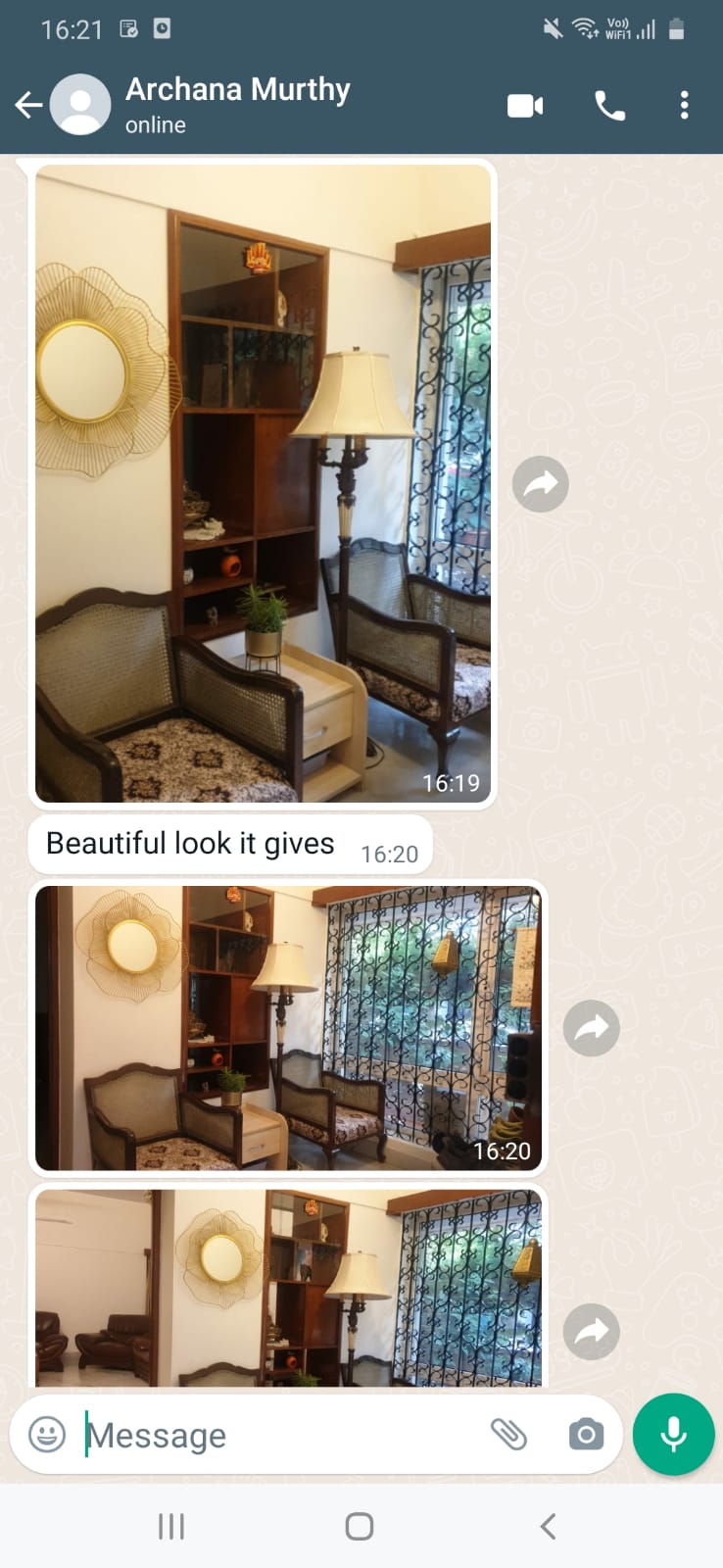 Golden Color Leaf Mirror 24*12-V Home Decor