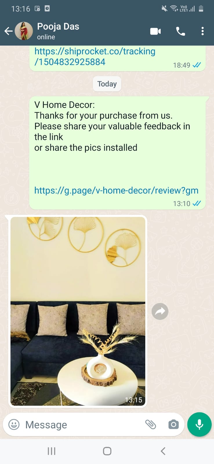 Ginkgo Ring Set 18-V Home Decor