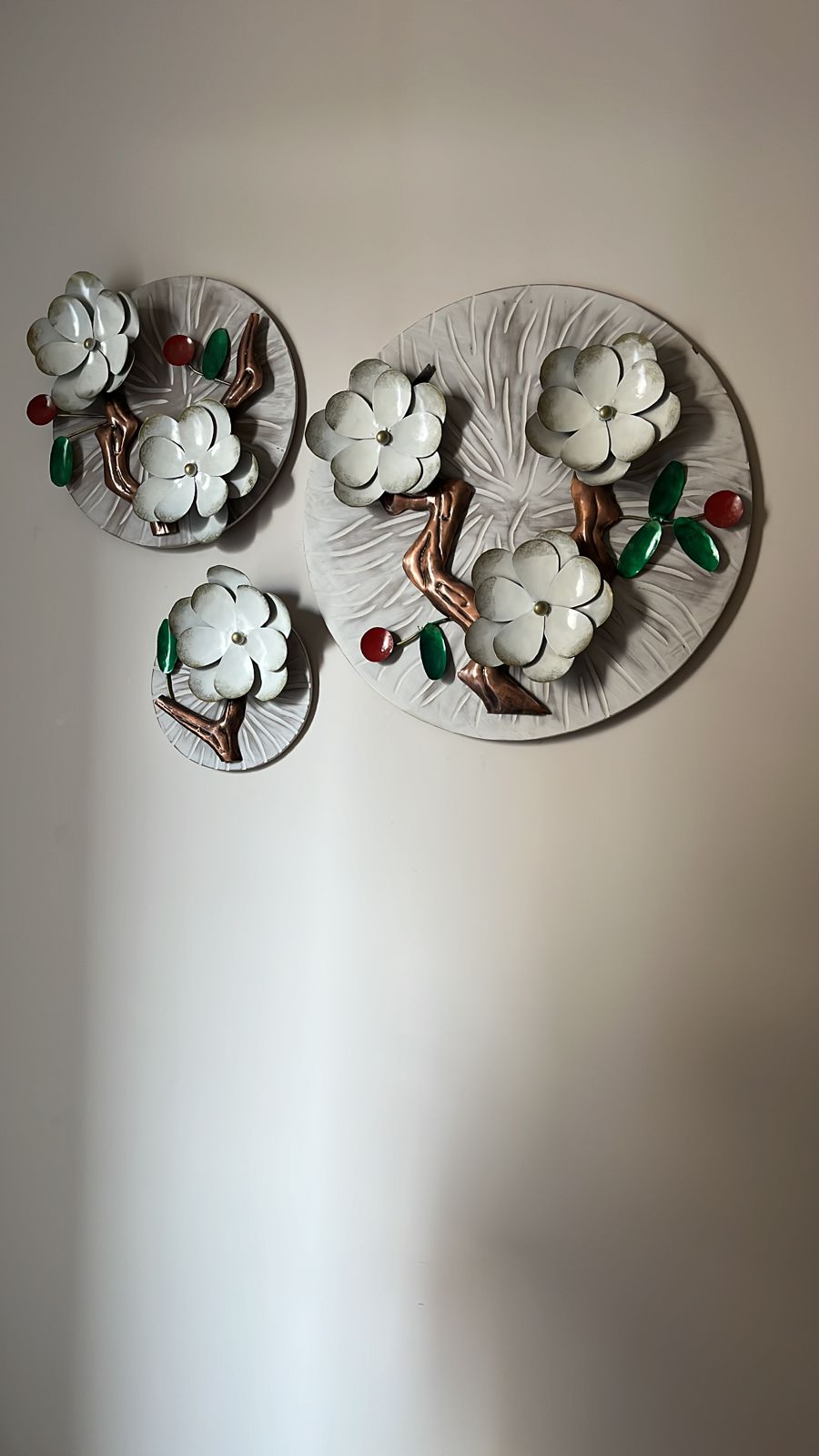 Flower Plates Set 3 Wall Decor 24*15*10-V Home Decor