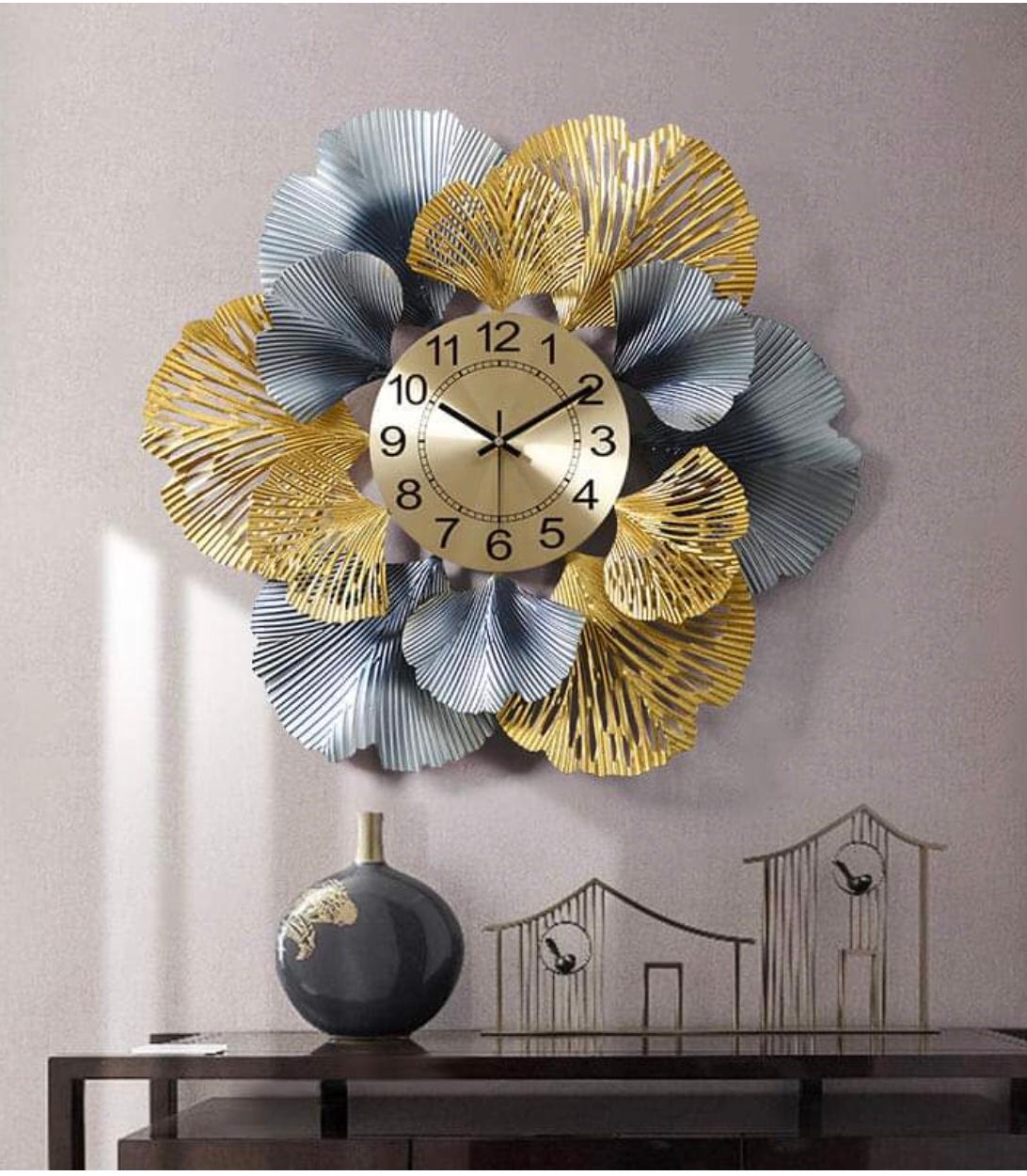 Ginkgo Leaf Clock 24*24-V Home Decor