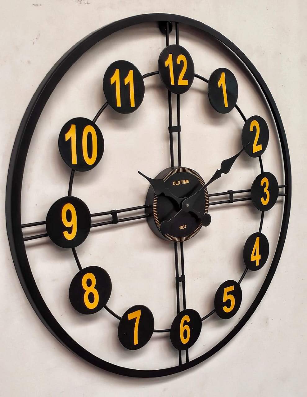 Black Wall Clock 24*24-V Home Decor