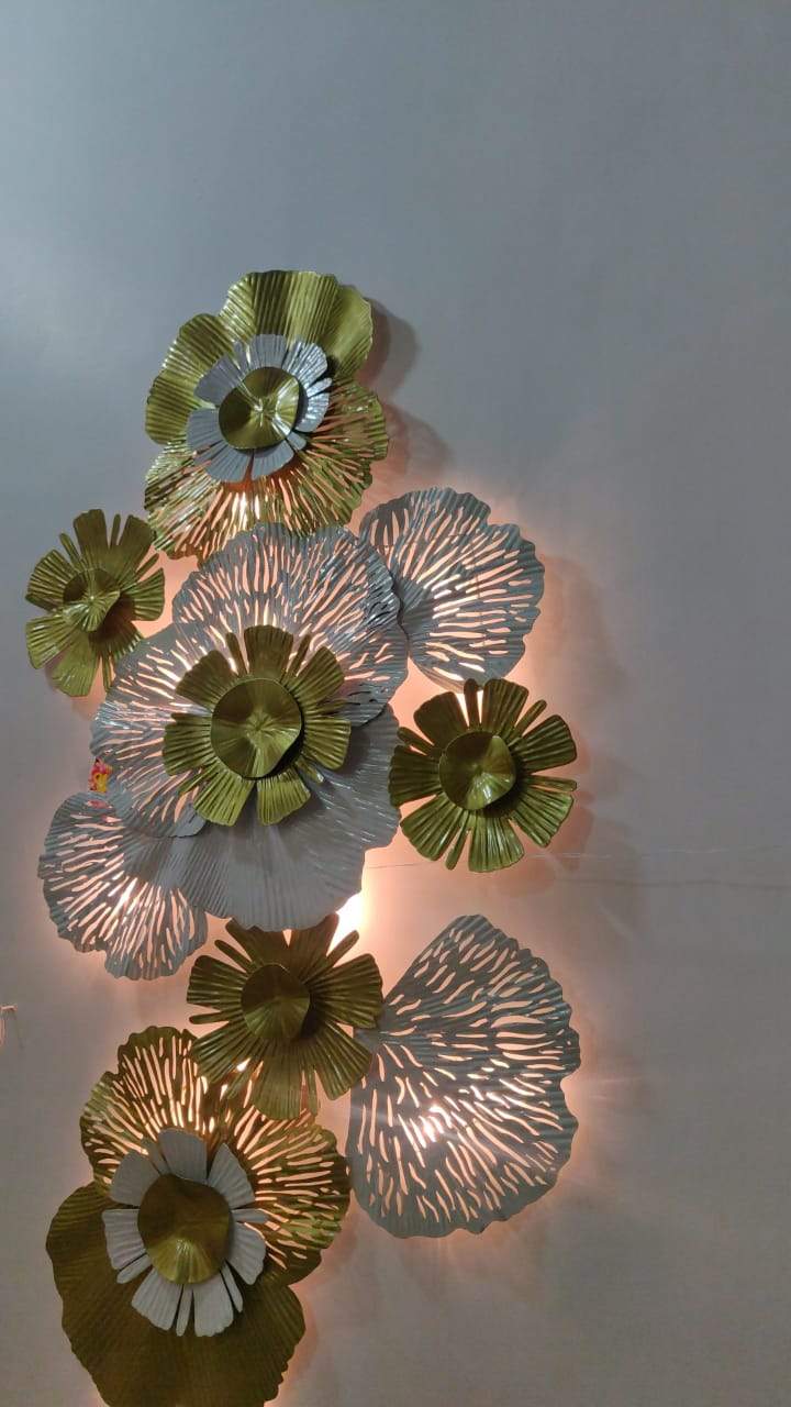 Golden White led Flower 48*24-V Home Decor