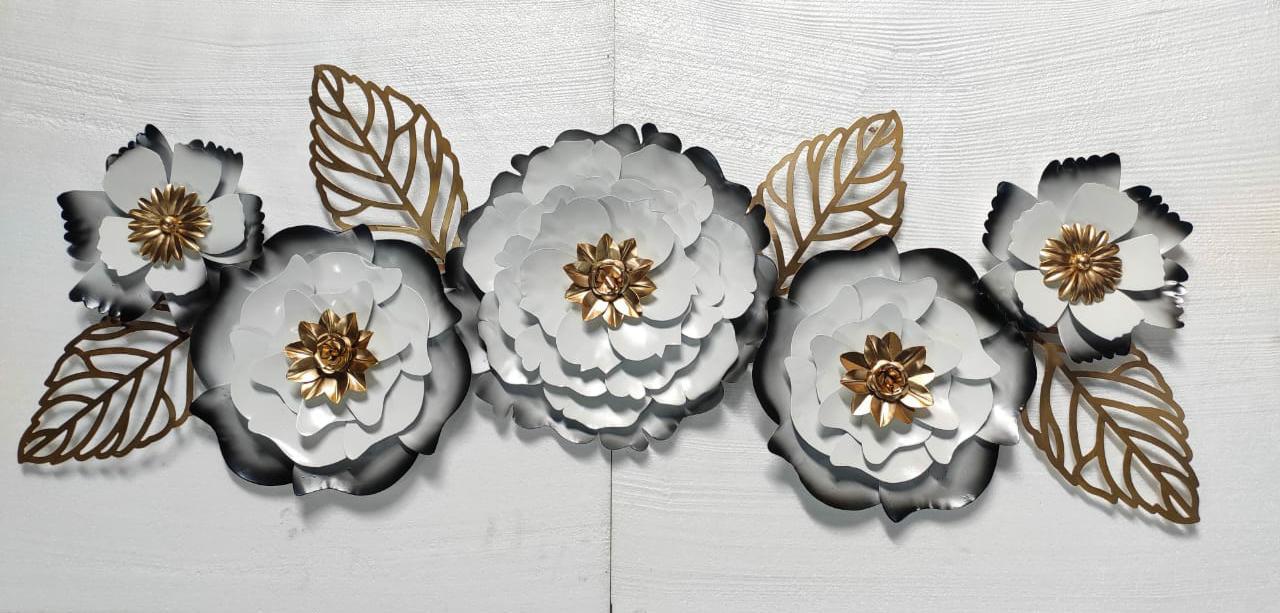 White Rose Flower Wall Decor 48*24-V Home Decor
