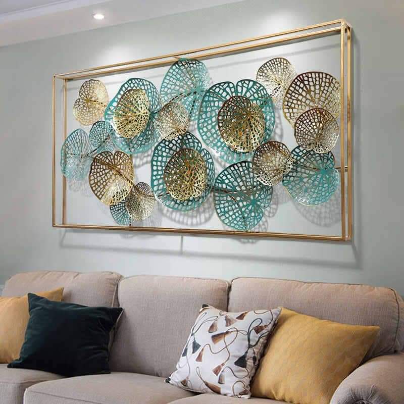 Lotus leaf wall art 48*24-V Home Decor