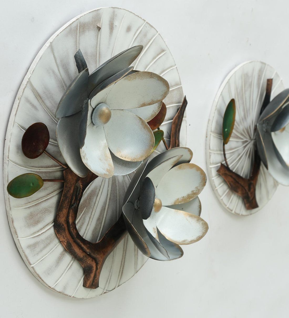 Flower Plates Set 3 Wall Decor 24*15*10-V Home Decor
