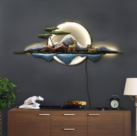 Deers moon Mountain Wall Decor 47*19-V Home Decor