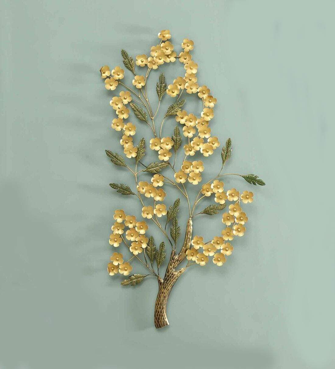 Golden Flowers Tree 52*3*30-V Home Decor