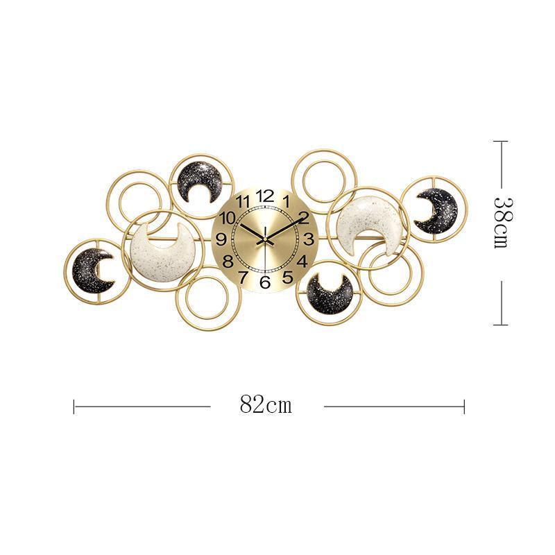 Moon Ring Clock 47*2*22-V Home Decor
