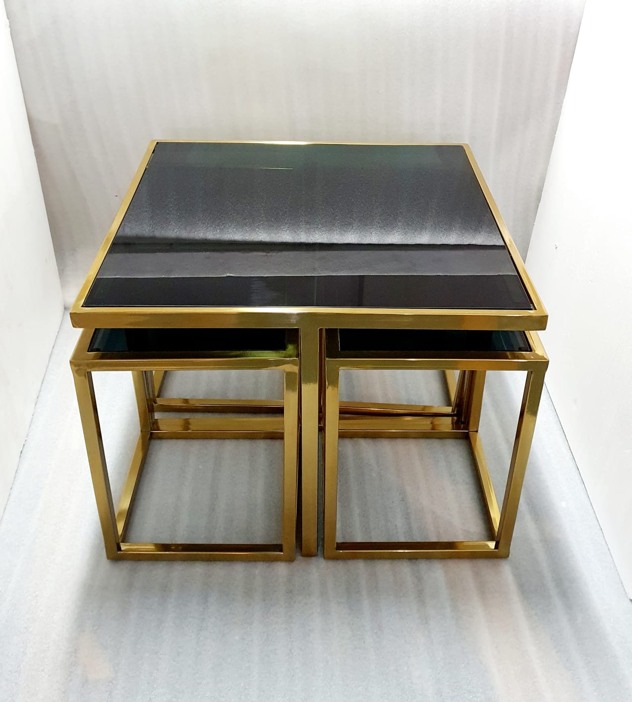Stainless Steel Table Set 25×25×19-V Home Decor