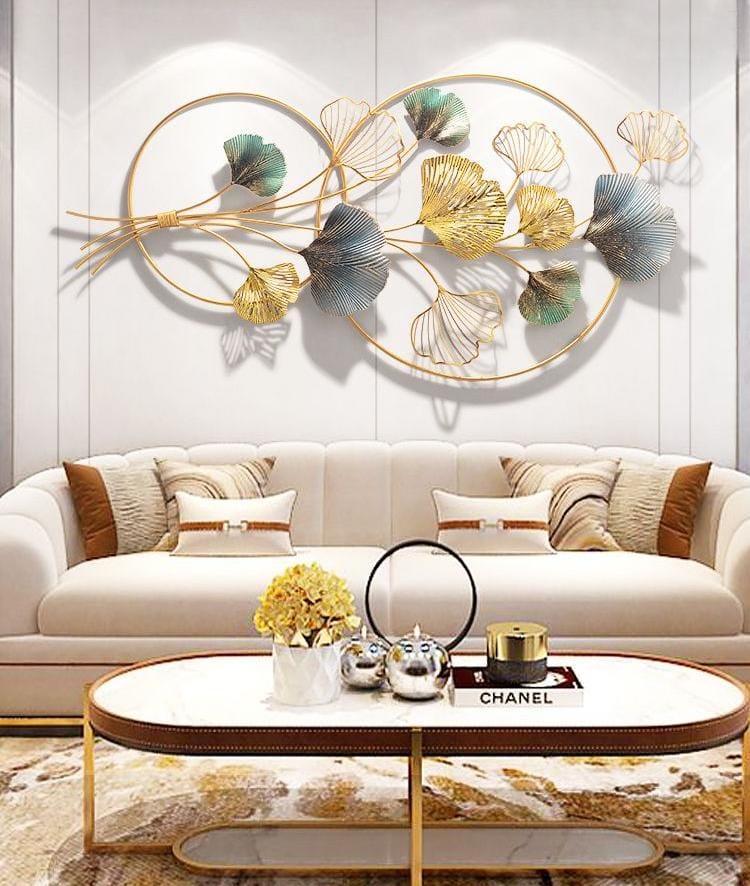 Double Ring Ginkgo bukey 50*24-V Home Decor