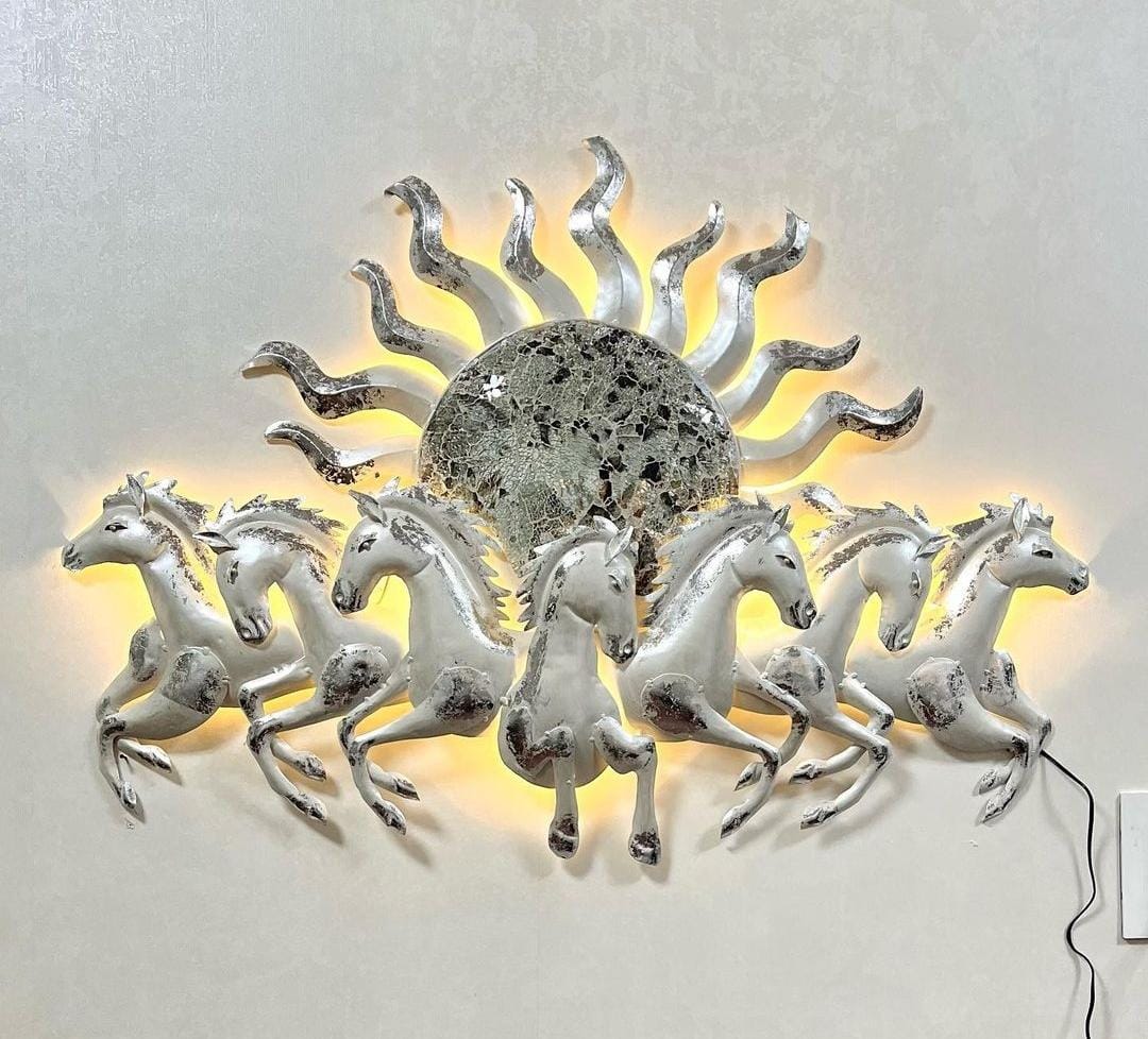 7 Running Horse white Surya 54*2*33-V Home Decor