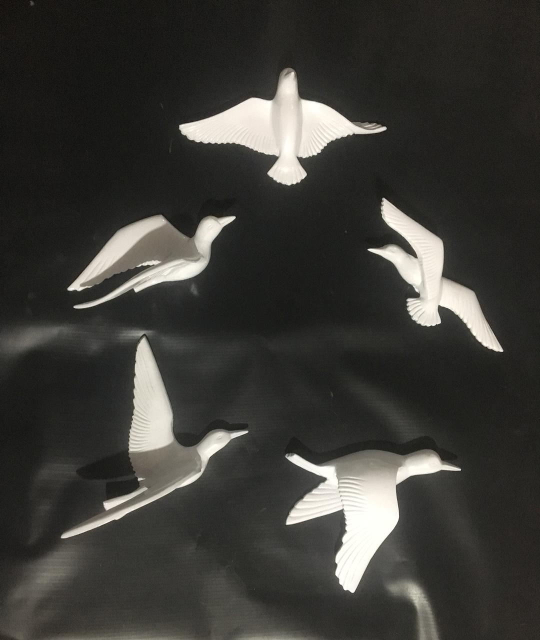 Aluminium Birds wall Decor white 8*11-V Home Decor
