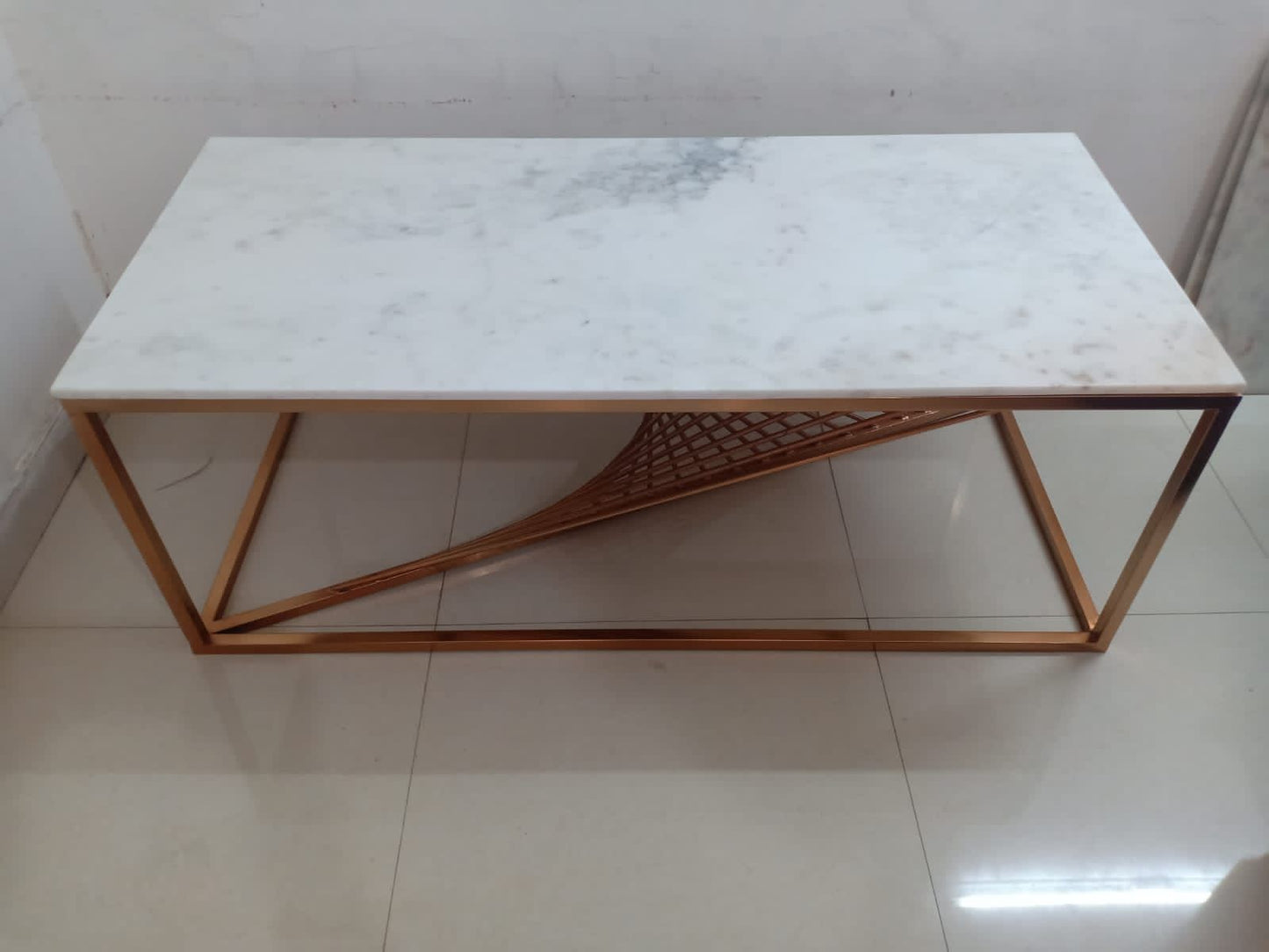 White Marble Stand Table 18*22*48-V Home Decor