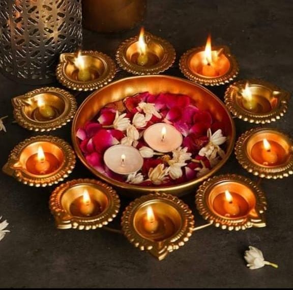 Diya Shape Urli 12*14*16-V Home Decor