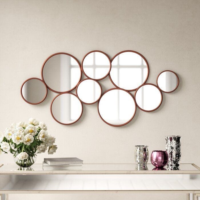 Multicircles Mirror 37*18-V Home Decor