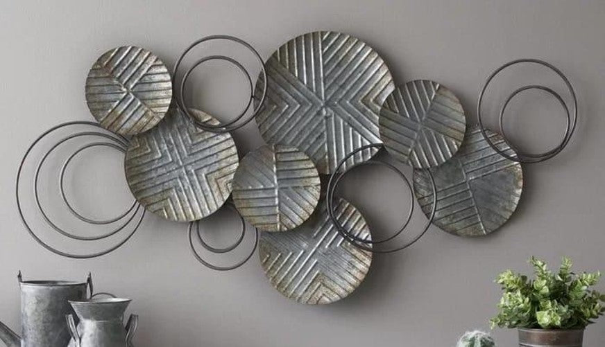 Galvanized Metal Plates Wall Decor 48*25-V Home Decor