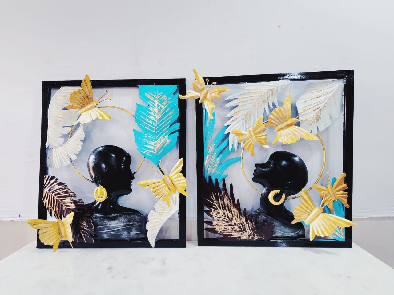 Butterfly feather Frame 24*21*2-V Home Decor