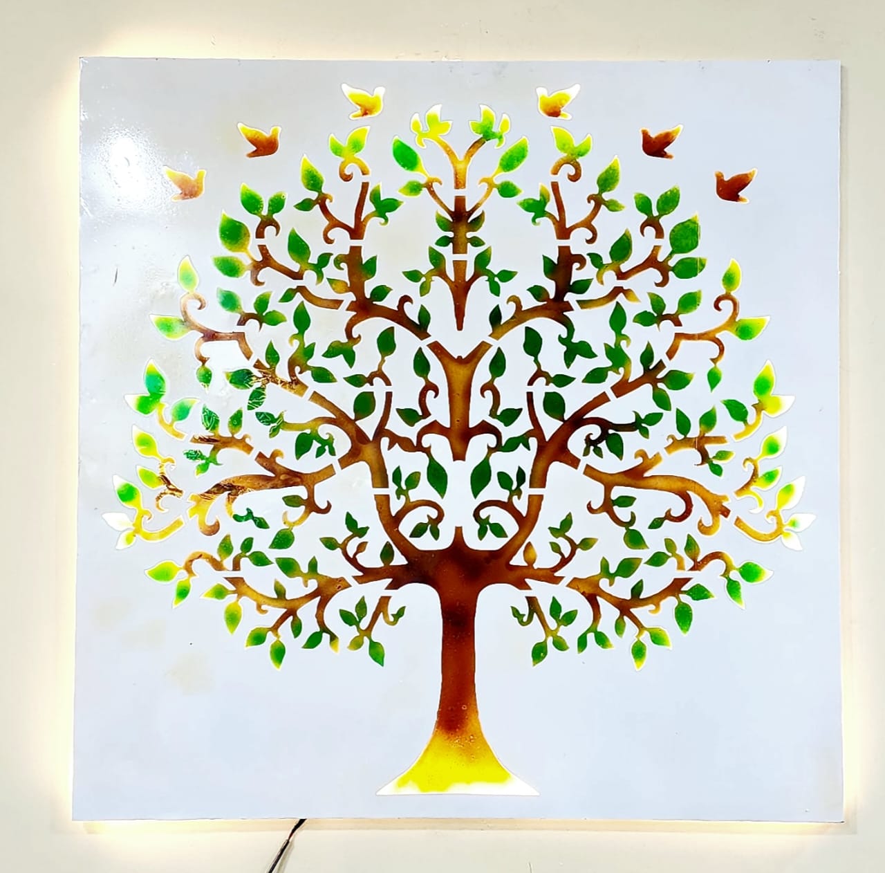 Tree With Birds 30*30*2-V Home Decor