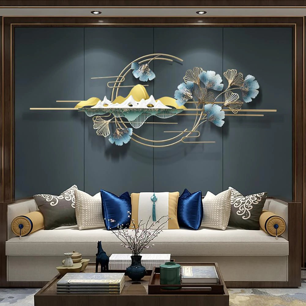 Wall Decor Metal Ginkgo 50*22-V Home Decor