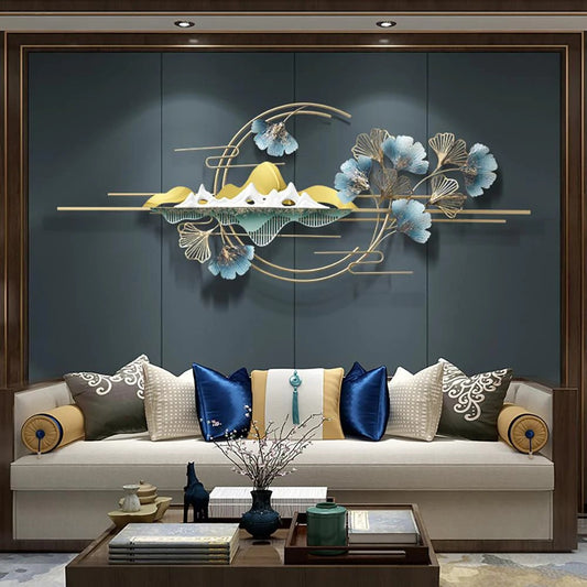 Wall Decor Metal Ginkgo 50*22-V Home Decor