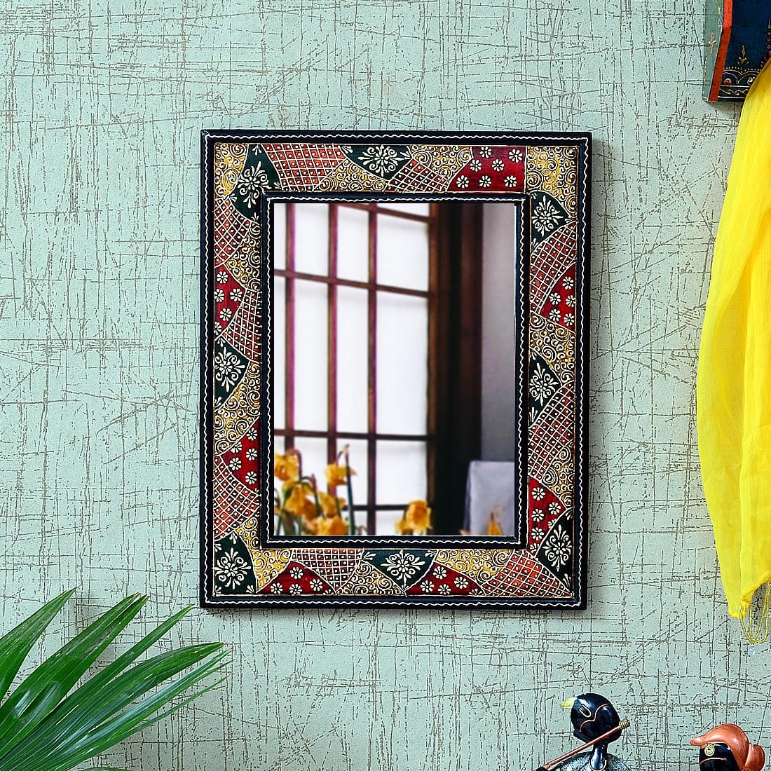 Antique finish Wooden Mirror 13*16*1-V Home Decor