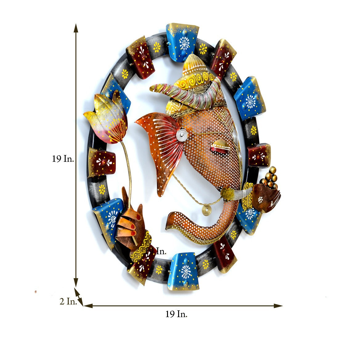 Laddu Ganesh Wall Decor 19*2*19-V Home Decor