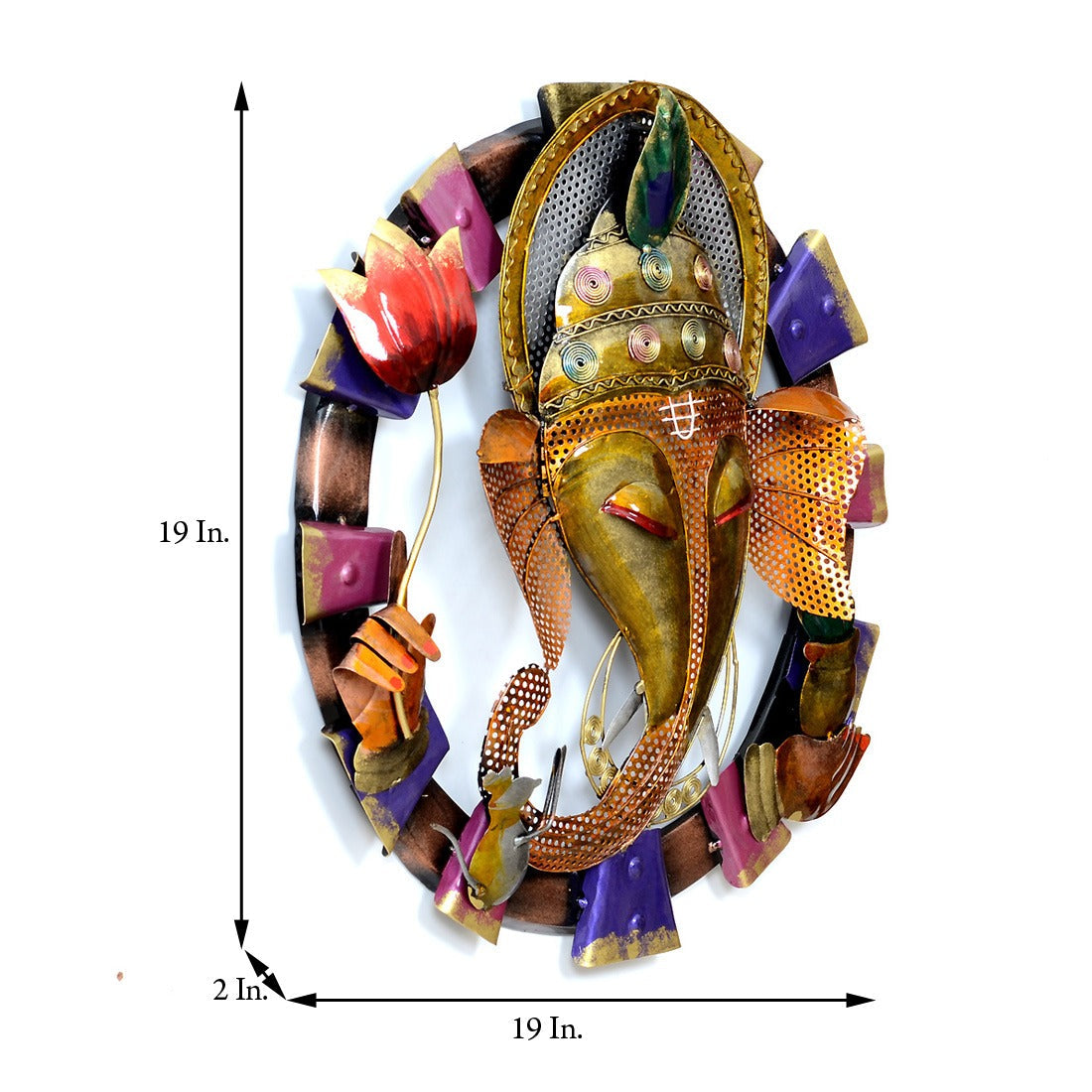 Ganesh lotus Wall Decor 19*19*2-V Home Decor