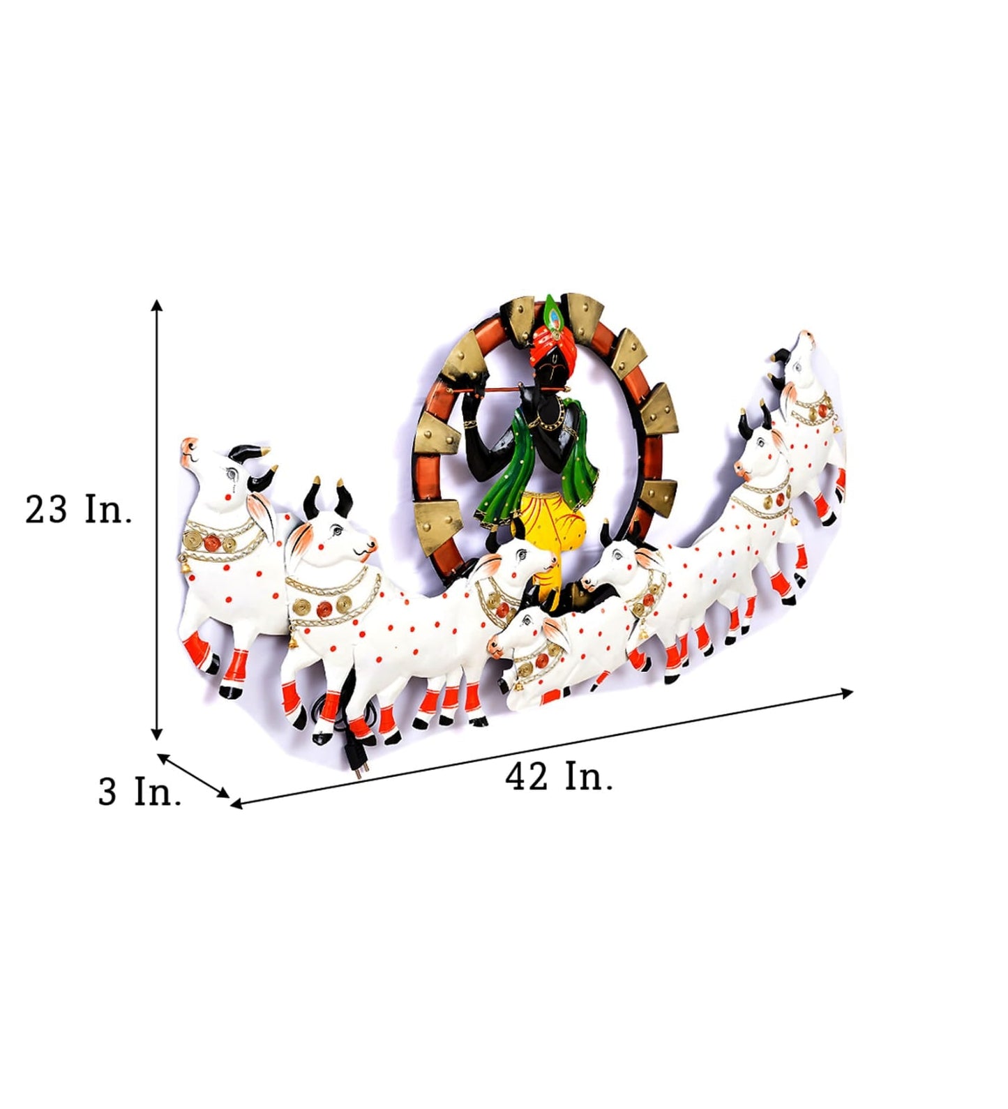 Krishna with Cow 23*3*42-V Home Decor