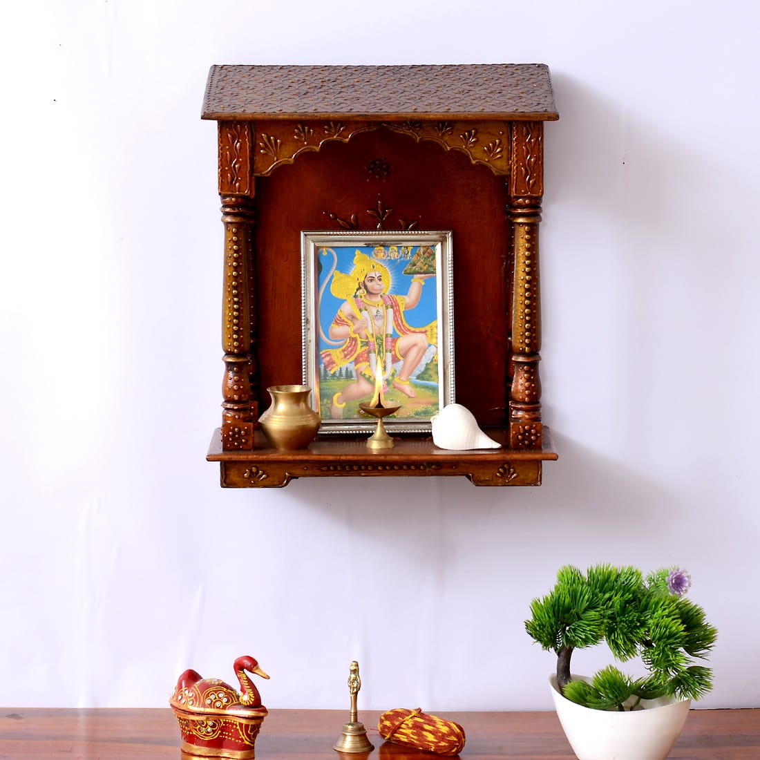 Wooden Mandir  15*6*13-V Home Decor