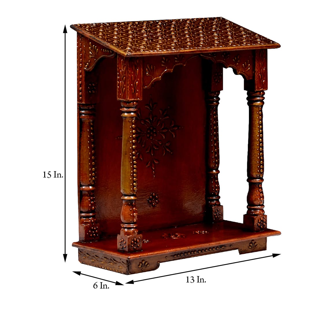 Wooden Mandir  15*6*13-V Home Decor