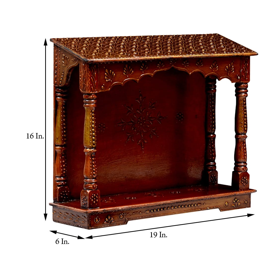 Wooden Mandir 16*6*19-V Home Decor
