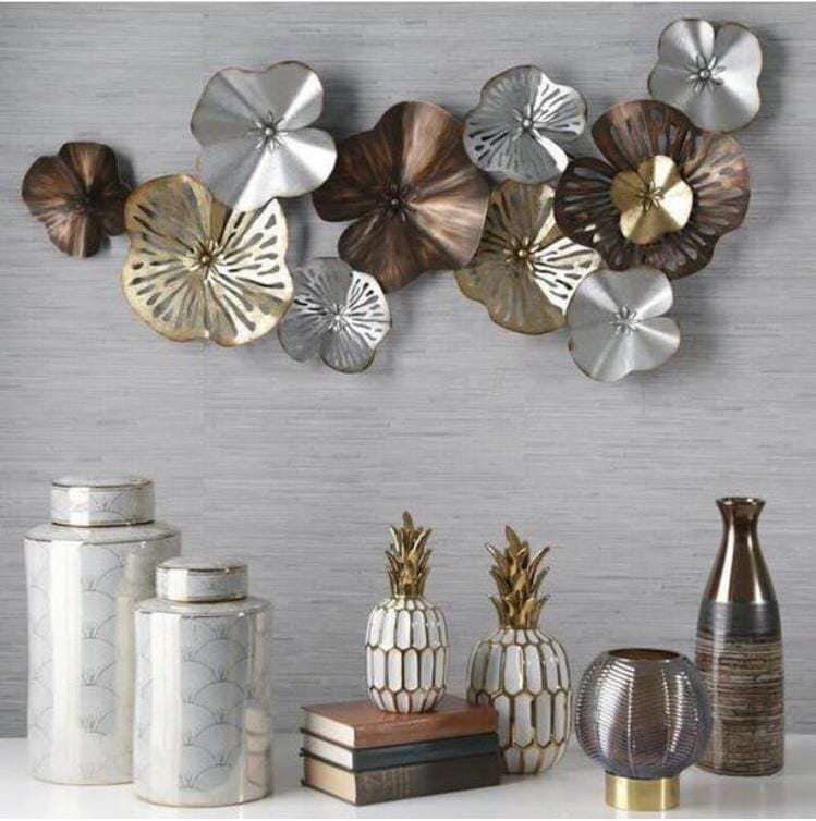 Gray Flower Wall Decor 26*48-V Home Decor