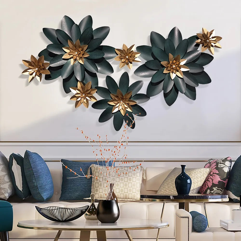 Black Flowers 50*27-V Home Decor