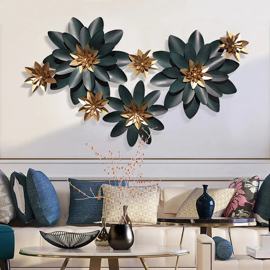 Black Flowers 50*27-V Home Decor