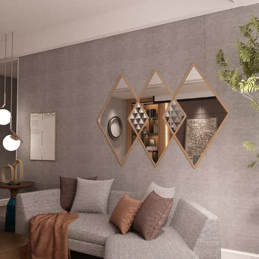 Geometrical Designer Wall Mounted Vanity Mirror 54*36