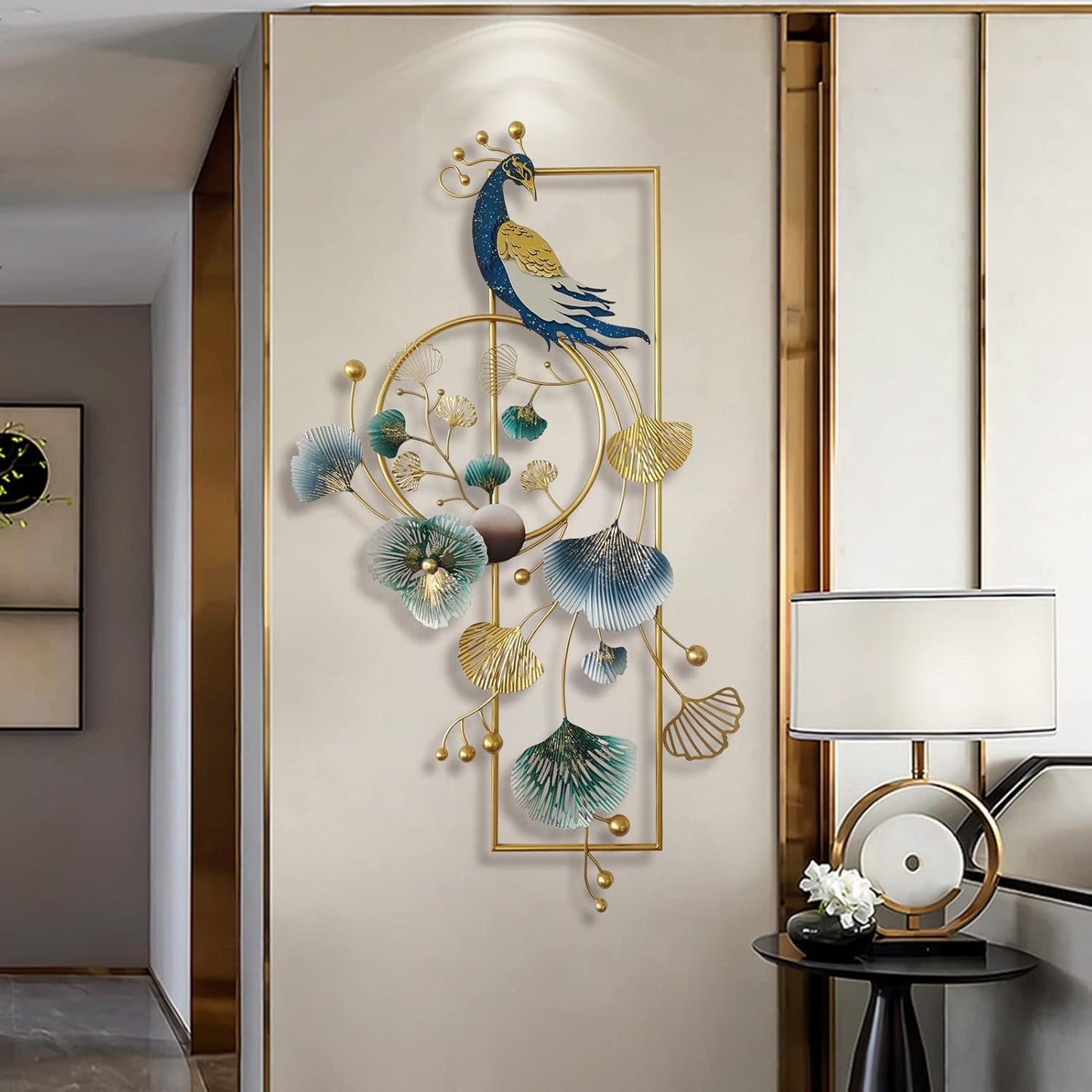 Decorative Metal peacock Wall Accent