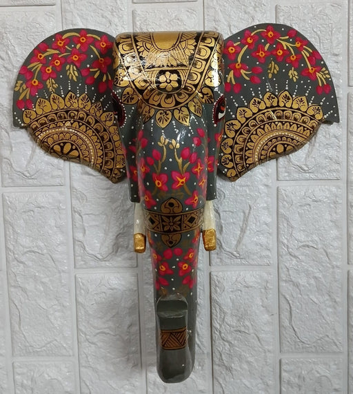 Wooden Elephant Head Wall Decor 14*14
