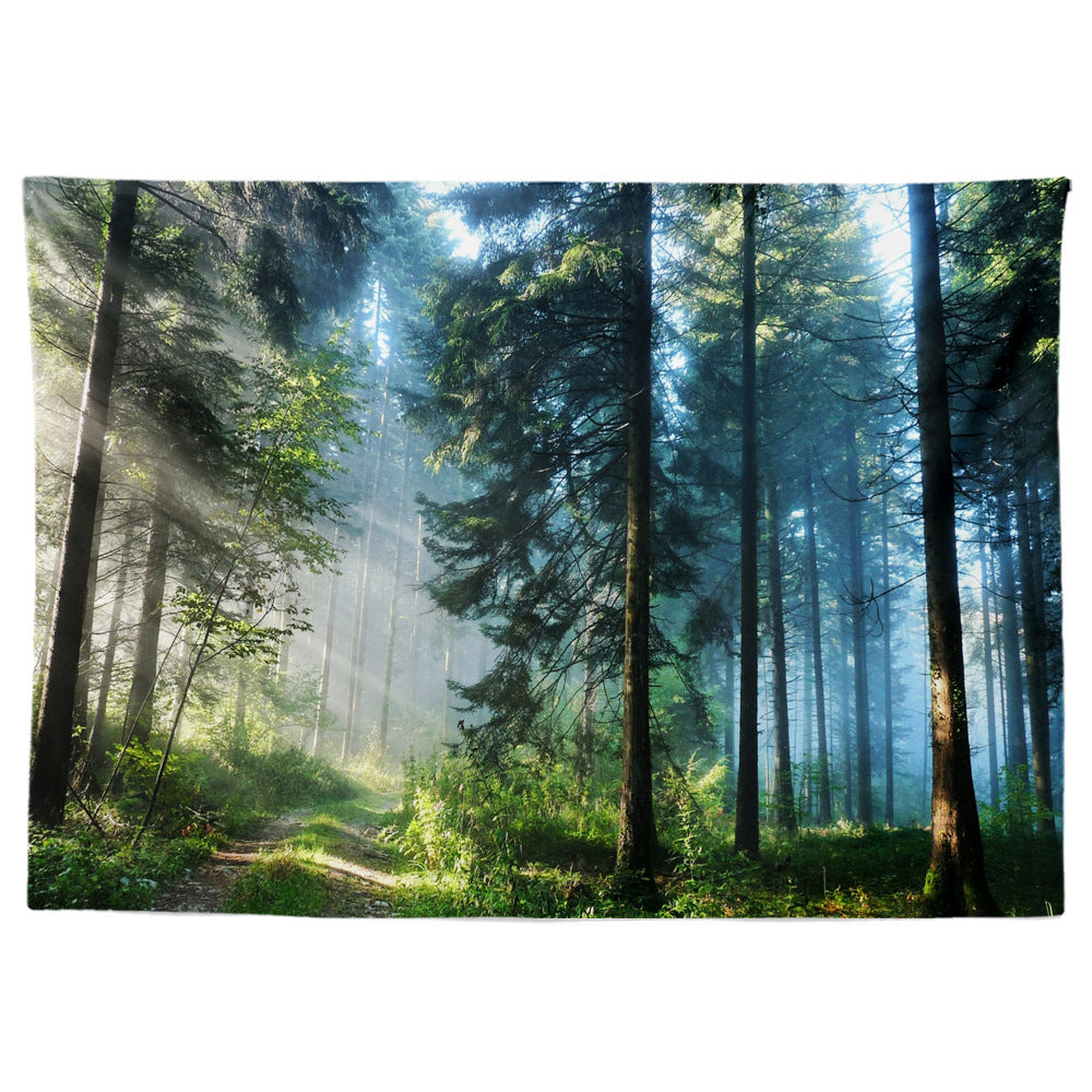Green Forest Series Tapestry Painting-V Home Decor