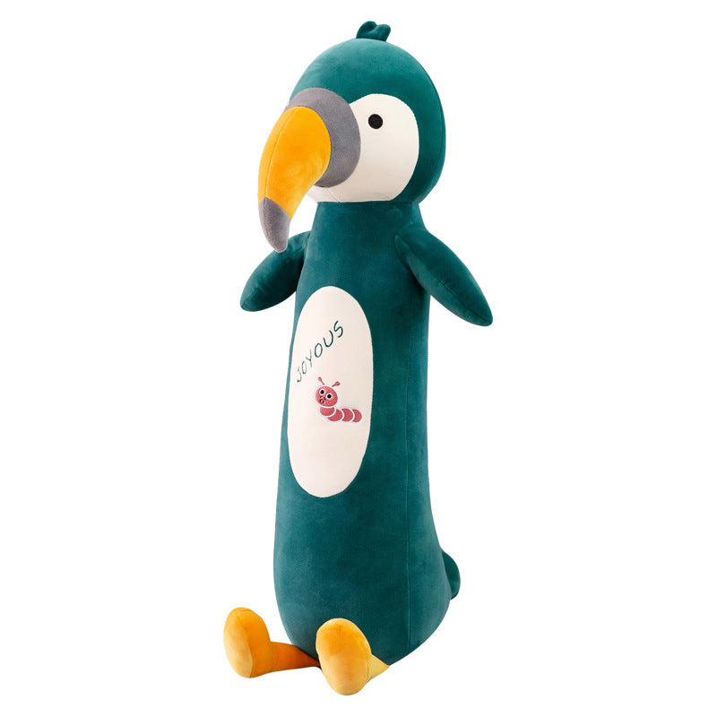 Cute parrot long pillow