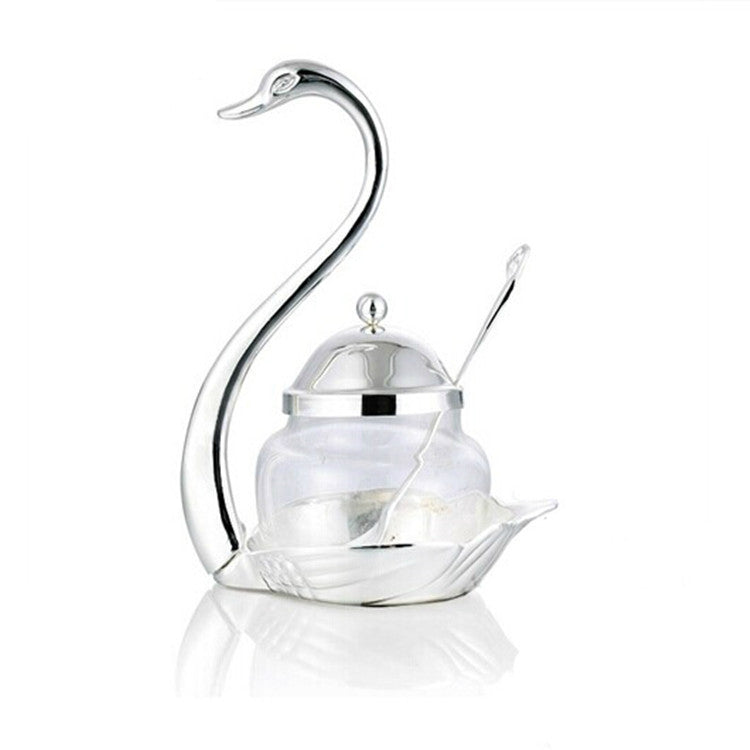 Fashionable Exquisite Swan Candy Cup Seasoning Jar