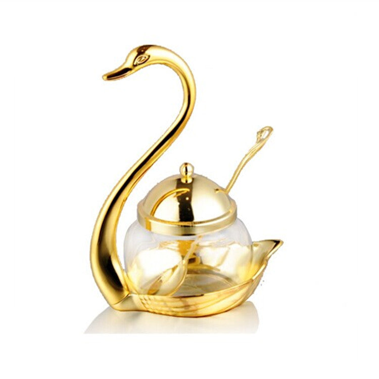Fashionable Exquisite Swan Candy Cup Seasoning Jar
