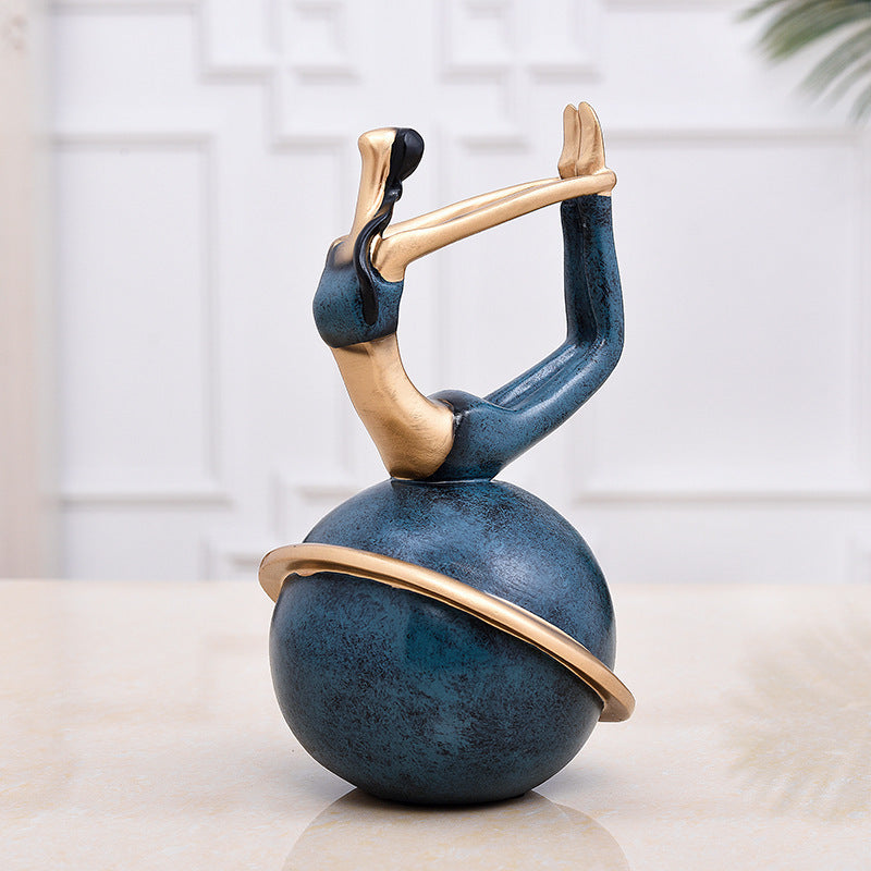 Cute Girl Yoga Ornaments Creative Desktop Decoration Small Jewelry Personalized Yoga Small Ornaments Resin Crafts