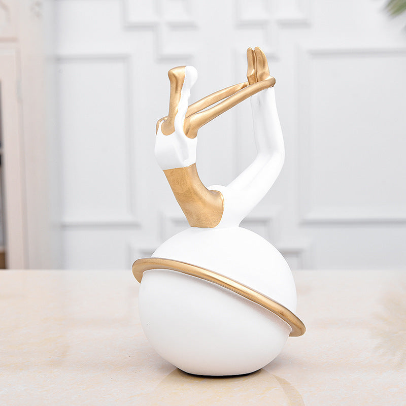 Cute Girl Yoga Ornaments Creative Desktop Decoration Small Jewelry Personalized Yoga Small Ornaments Resin Crafts