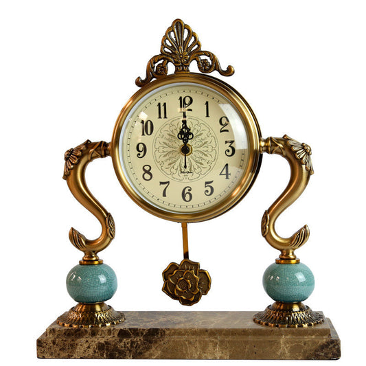 European-style Desk Clock Tabletop Living Room Clock Ornaments